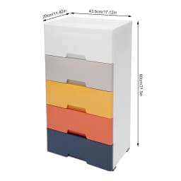 5 Drawers Storage Cabinet with Wheels Plastic Drawers Dresser Closet Drawers Tall Dresser Organizer for Clothes 17.1*11.4*31.5in
