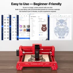 ATOMSTACK Swift Mini 2.5W 3W 5W Laser Engraver Machine Portable Desktop DIY Laser Cutter Beginner Engraving Machine LightBurn LaserGRBL Compatible High Precision Home Hobby Craft Gift Maker For Wood Leather Paper Bamboo Cardboard Acrylic Easy Setup
