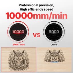 ATOMSTACK Swift Mini 2.5W 3W 5W Laser Engraver Machine Portable Desktop DIY Laser Cutter Beginner Engraving Machine LightBurn LaserGRBL Compatible High Precision Home Hobby Craft Gift Maker For Wood Leather Paper Bamboo Cardboard Acrylic Easy Setup