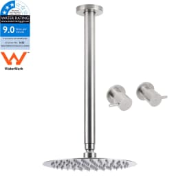 **Sydney Stock** KYLINS Brushed Gold Gun Metal Chrome Black 8-16'' Rain Shower Head Set Ceiling Arm Mixer Taps WELS WATERMARK