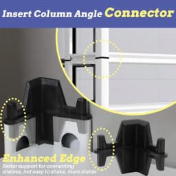20PCS Post Inserts Connectors For Shelf Heavy Duty Shelving Unit PP Plastic, Injection Molded Sturdy & Strong Support