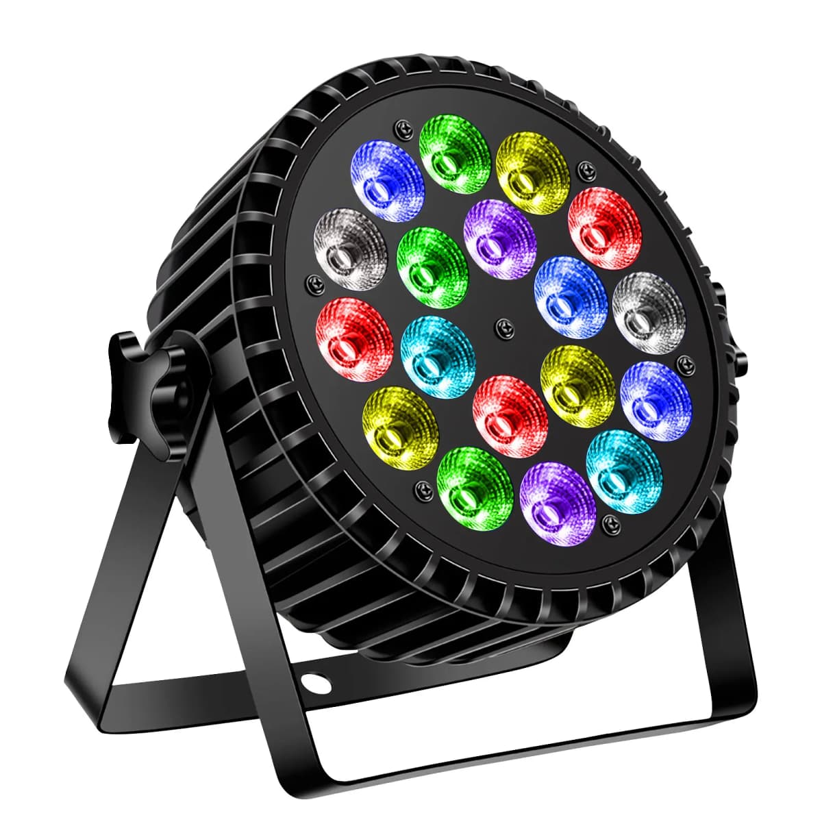 Datewink 18 LED Par Light 200W 4 IN 1 RGBW DMX Stage Lighting Rainbow Effect For DJ Disco Party Christmas Bar Wedding Show Light