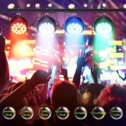 Datewink 18 LED Par Light 200W 4 IN 1 RGBW DMX Stage Lighting Rainbow Effect For DJ Disco Party Christmas Bar Wedding Show Light