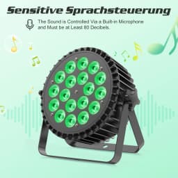 Datewink 18 LED Par Light 200W 4 IN 1 RGBW DMX Stage Lighting Rainbow Effect For DJ Disco Party Christmas Bar Wedding Show Light