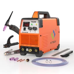 HITBOX TIG200 2 in 1 Welding Machine MMA/HF TIG Arc Force Hot Start IGBT Inverter Stick Welder for Outdoor Home DIY 220V AU Plug