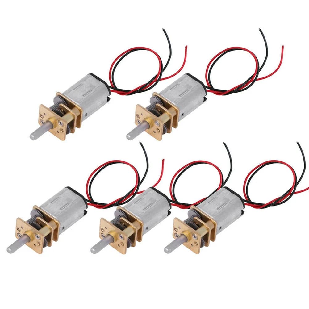 5Pcs DC 3V-6V 60RPM Slow Speed Micro Mini N20 Full Metal Gearbox Gear Reducer Electric Motor DIY Toy