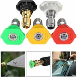 5Pcs 1/4" Quick Connect Spray Nozzle High Power Kit Pressure Washer Spray Nozzles Tips For Car Foam Lance Gun 3600 PSI 5 Colors