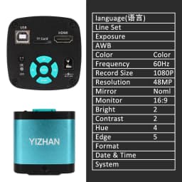 Yizhan 4K Digital Microscope For Soldering 1080P HDMI USB Industrial Microscope Camera, 150X Zoom Lens, 5-100cm Working Distance