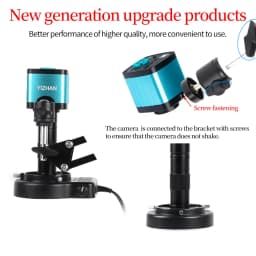 Yizhan 4K Digital Microscope For Soldering 1080P HDMI USB Industrial Microscope Camera, 150X Zoom Lens, 5-100cm Working Distance
