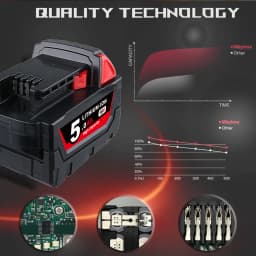 M18 5.0Ah 1/2/4Pack 18V MAX Lithium-ion Battery Replace for Milwaukee 48-11-1850 48-11-1852 48-11-1820 Power Tools Battery pin
