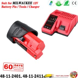 1/2/4Pcs 3.5Ah M12 Battery and M12-18C Charger Set Replace for Milwaukee 12V Power Tools Battery Pin 48-11-2411 48-11-2440