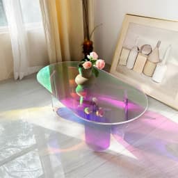 Side table Coffee table Sofa Colorful coffee table Acrylic Living room table modern