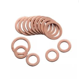 100/200PCS Copper Washer Gasket Nut And Bolt Set Flat Ring Seal Assortment Kit With Box M4/M5/M6/M8/M10/M12/M14 For Sump Plugs