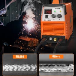 TIG Welder 200A HITBOX TIG200 3 in 1 HF TIG MMA ARC Stick IGBT Inverter Welding Machine Arc Force Hot Start Outdoor Home DIY