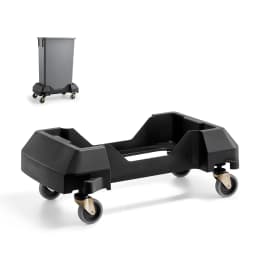 SucceBuy 200 lb Trash Can Dolly Slim Roller Base with 4 Lockable Wheels Rolling Plastic Bin Barrel Cart Fit 16/23 Gal Containers