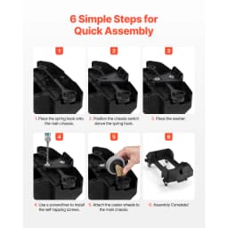 SucceBuy 200 lb Trash Can Dolly Slim Roller Base with 4 Lockable Wheels Rolling Plastic Bin Barrel Cart Fit 16/23 Gal Containers