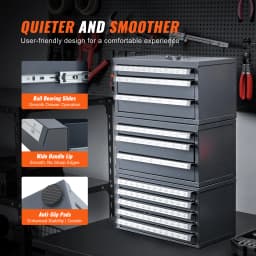 SucceBuy Drill Bit Dispenser Cabinet Three-Drawer Drill Bit Organizer Cabinet Steel Drill Dispenser Organizer Cabinet Storage