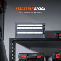 SucceBuy Drill Bit Dispenser Cabinet Three-Drawer Drill Bit Organizer Cabinet Steel Drill Dispenser Organizer Cabinet Storage