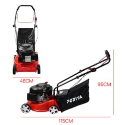 PORIYA Lawn Mower 16' 4 Stroke Engine Oil Powered Hand Push Engine Lawnmower