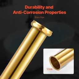 SucceBuy ABS Freestanding Tub Drain Kit 2 Brass Tail Pipes with ABS Adapter of Tailpiece Compatible with Freestanding Bathtubs
