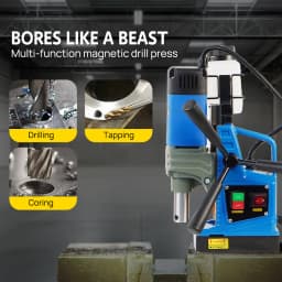 PORIYA Magnetic Drill 1450W 12500N Portable Mag Drill Press 850RPM