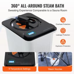 SucceBuy Compact Portable Steam Sauna Tent 1200 Watt, Therapeutic  for Detox Relaxation Time Remote Control Personal  for Home