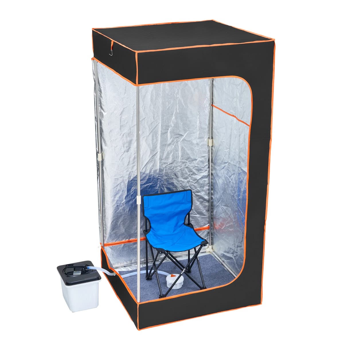 SucceBuy Compact Portable Steam Sauna Tent 1200 Watt, Therapeutic  for Detox Relaxation Time Remote Control Personal  for Home
