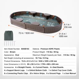SucceBuy Sandbox with Cover in Square Sand Box Sand Pit w/ 4 Corner Seating and Bottom Liner Kids Sandbox for Outdoor for Kids