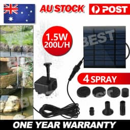 Solar Pond Pump Power Fountain Submersible Water Garden Pool Feature Kit Panel