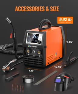 MIG Welder 3 in 1 HITBOX HIM200 Gas MIG Gasless MIG MMA Lift TIG 220V Single Voltage Welding Machine Wire Drawing Gun EU Plug