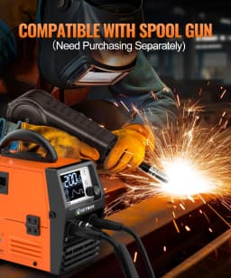 MIG Welder 3 in 1 HITBOX HIM200 Gas MIG Gasless MIG MMA Lift TIG 220V Single Voltage Welding Machine Wire Drawing Gun EU Plug