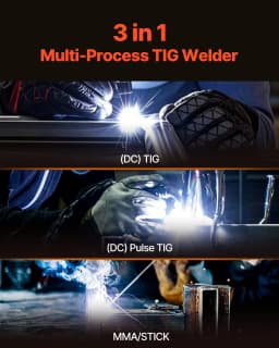 succebuy3 in1TIG Welder 205A Dual Voltage Welding Machine TIG/DC Pulse TIG MMA Stick Electric Welder with IGBT Inverter
