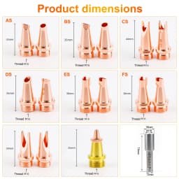 M16 SUP Laser Welding Nozzle Wire Feed Nozzles AS-12 BS-16 for SUP/Reci/Raycus Relfar Laser Handheld Welding Gun Head