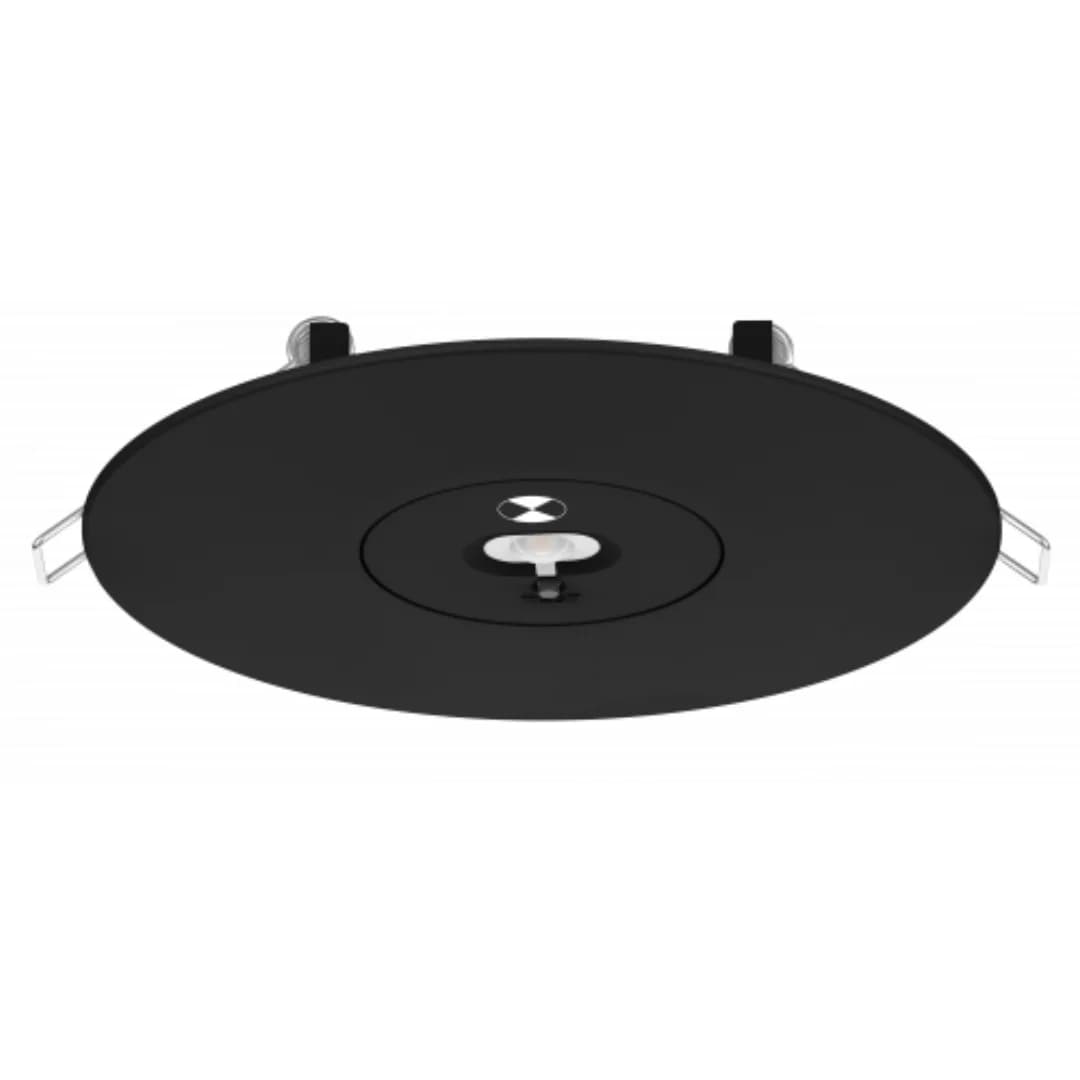 Spitfire Emergency Light Black D40 Classification with 1.2m Flex & Plug