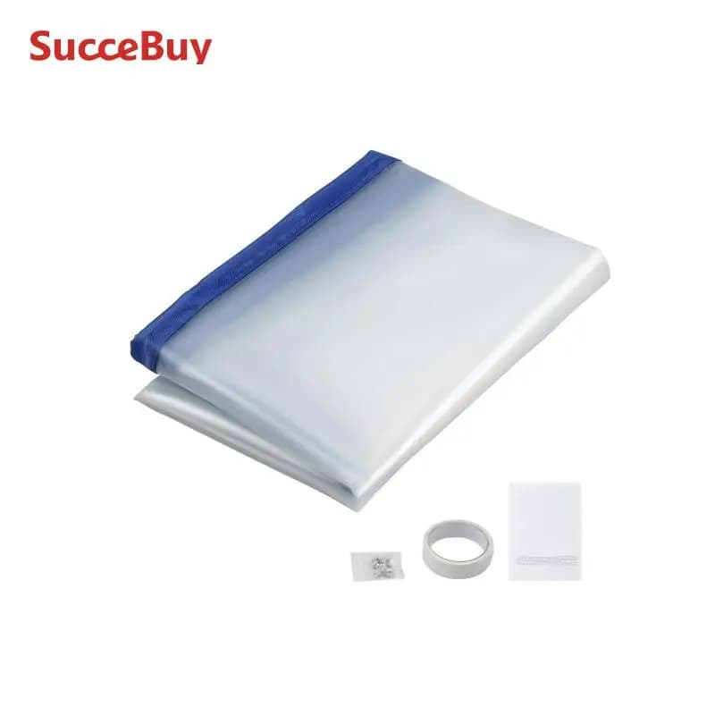 SucceBuy 7.5/8.5/13.2' Reusable Dust Barrier Dust Barrier Door Kit with Magnetic Self-Closing Zipper PE Construction Door Cover