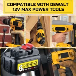 1/2/4Pcs 6.0Ah DCB120 Replace for Dewalt 12V Li-on Battery Pin DCB123 DCB127 DCB122 DCB124 DCB121 Suit for Cordless Power Tools