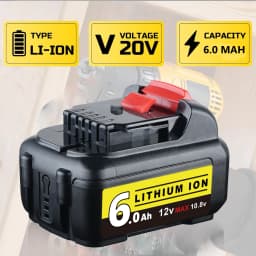 1/2/4Pcs 6.0Ah DCB120 Replace for Dewalt 12V Li-on Battery Pin DCB123 DCB127 DCB122 DCB124 DCB121 Suit for Cordless Power Tools