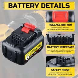 1/2/4Pcs 6.0Ah DCB120 Replace for Dewalt 12V Li-on Battery Pin DCB123 DCB127 DCB122 DCB124 DCB121 Suit for Cordless Power Tools