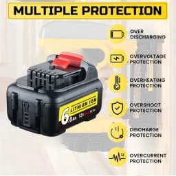 1/2/4Pcs 6.0Ah DCB120 Replace for Dewalt 12V Li-on Battery Pin DCB123 DCB127 DCB122 DCB124 DCB121 Suit for Cordless Power Tools