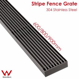**Sydney Stocks** KYLINS SUS304 Tile Insert / Strip Shower Grate Floor Drain with 50mm Outlet Waste Brushed Gold Black Gun Metal