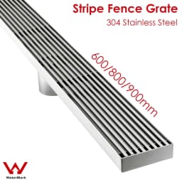 **Sydney Stocks** KYLINS SUS304 Tile Insert / Strip Shower Grate Floor Drain with 50mm Outlet Waste Brushed Gold Black Gun Metal