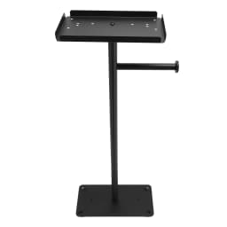 Standing Toilet Paper Holder Stand Stainless Steel Black Tissue Roll Holder Potted Plants Bathroom Standing Toilet Tissue Holder