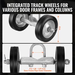 SucceBuy Sliding Gate Kit 6” Rolling Gate Hardware Kit Universal Sliding Gate Rollers Track Wheels for Sliding Gates 600lbs Load