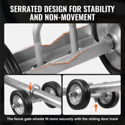 SucceBuy Sliding Gate Kit 6” Rolling Gate Hardware Kit Universal Sliding Gate Rollers Track Wheels for Sliding Gates 600lbs Load