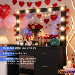 New home dressing table with vanity mirror Features three colour modes and adjustable brightness Ideal birthday gift