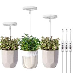 Full Spectrum Fill Light LED Grow Lamp for Indoor Solar Plants with Adjustable Height, 3/9/12H Timer 10-Level Dimming for Garden