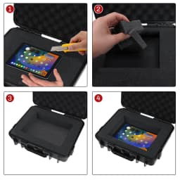 420mm Waterproof Hard Carry Case Tool Storage Box Portable Organizer With Foam