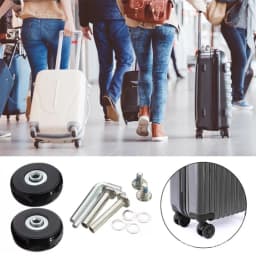 Luggage Suitcase Wheels Axles Repair Kit Replacement Travel Dia.40mm~60mm