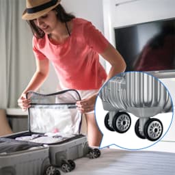Luggage Suitcase Wheels Axles Repair Kit Replacement Travel Dia.40mm~60mm