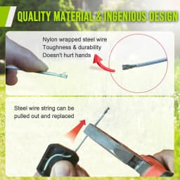 20Pcs String Trimmer Head Electric Weed Trimmer Blade Replacement Steel Wire Line Trimmer Spool Wire Weed Trimmer Head Weed Wacker Attachment for Cordless Grass Trimmers